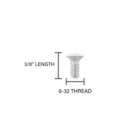 HANLATO 30 Pcs Wall Plate Screws 3/8 inch Long 6-32 Thread White Wall Plate Screws Outlet Cover Screws Switch Plate Screws Light Plate Screws Metal Panels Screws for Wall Light Switch Panels