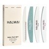 HALMAI Kit de lima de uñas profesional y pulidor de