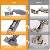 Chibery 10 Pack Frameless Half Overlay Soft Close Concealed Hinges,