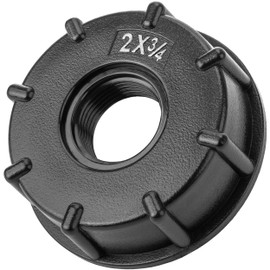 BOOPARTS - IBC Tank Adapter 2 Inch (S60 x 6) 3/4 Inch (20/27 Inch) Connection for Tank 1000 Litres with Connection for Tap or Garden Hose Compatible with Various Tanks