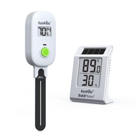 RAINPOINT Light-Driven Thermo-Hygrometer & Smart Digital Wireless Soil Moisture Meter (WiFi Hub Needed) Kit, Real-time Monitor Sensor Gardening Plant Care Essentials