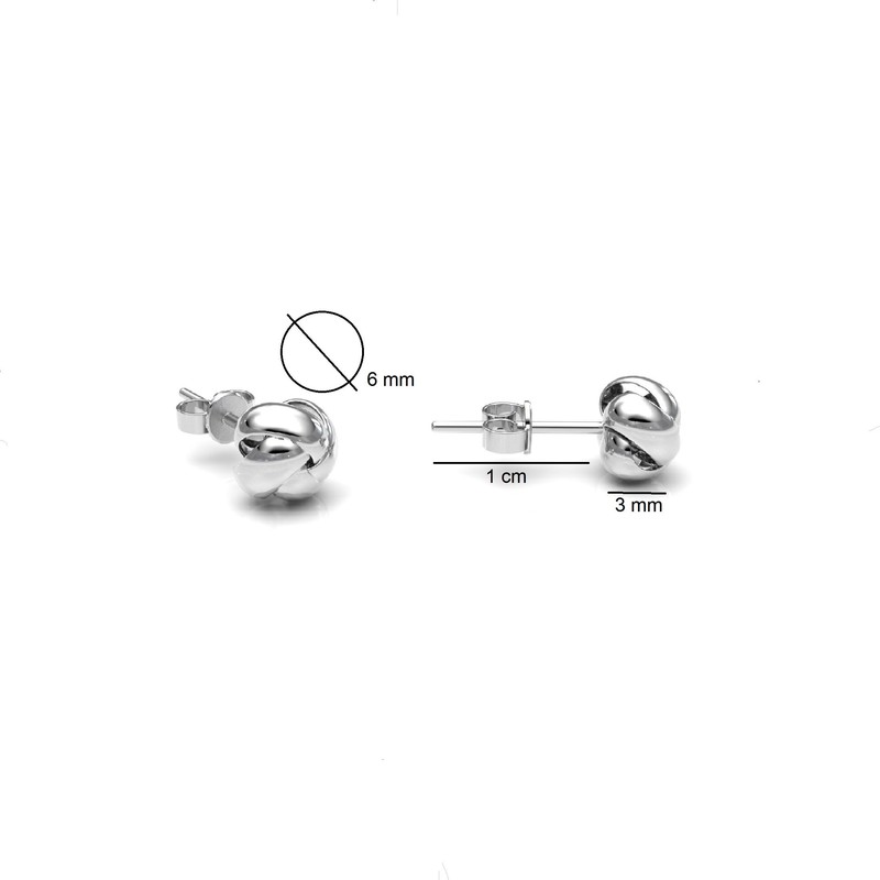 Agalea | Aretes tipo Broqueles de nudo entrelazado de plata