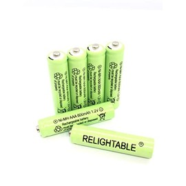 Relightable NiMH AA/AAA 600mAh 1.2V Rechargeable Batteries for Solar Lights, Garden Lights and Remotes (6PCS AAA 600mAh Batteries)