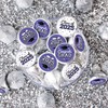 Purple Graduation Party Favors Stickers for Chocolate Kisses, Class of