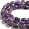 Amethyst Faceted Rectangle Cylinder Drum Barrel Beads 12x16mm 15.5" Strand