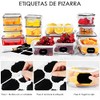 Juego de recipientes herméticos de plástico para almacenamiento de alimento