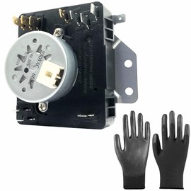 W10185982 Dryer Timer, Replacement for W10185982, WPW10185982, W10185982VP, 418-618-20-b5, 1546812, AP6016541, EAP11749831, PS11749831, OEM24066166, OEM Quality, Including a Pair of Safety Gloves