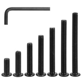 COCO Park M6-1.0 x 10mm Flat Head Socket Head Cap Screws with Hex Spanner Bolts Kit, 304 Stainless Steel 18-8, Full Thread Countersunk Bolts, Black Oxide, 25PCS