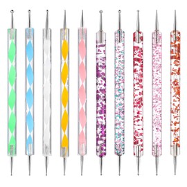 Pack of 10 Dotting Pen, Rhinestone Nail Design, Marbleizing Tool Pen, Nail Arts, Dotting Tools for Nail Art, Embossing Pattern, Dots