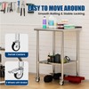 Chingoo Stainless Steel Work Table with Wheels, 24x24 Inch NSF