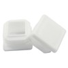 Hordion 12 Pcs 1" Square Plastic Plugs, White Tubing End