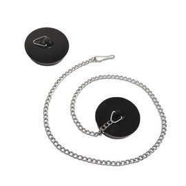 Olakin Drain Plug [Pack of 2], Universal Valve Plug, Diameter 45.6-42 mm Bath Plug, Plug Chain, Sink Plug Closure, with 50 cm Plug Chain, for Sink, Sink Plug