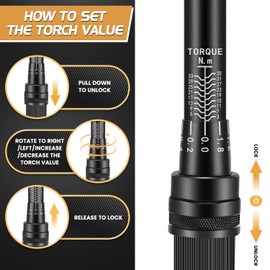 Bestdiyart 1/4 Drive Precision Torque Wrench Kit, 3-35Nm ±3% Accuracy,16-Piece Set with 3/8" Adapter, Hex/Torx/PH Bits for Bicycle, Motorcycle & Car Maintenance