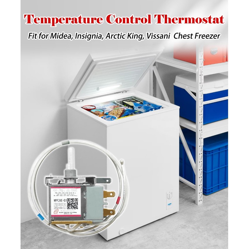 WPF28E-EX Refrigerator Thermostat Fits for Midea, Arctic King, Insignia, Vissani