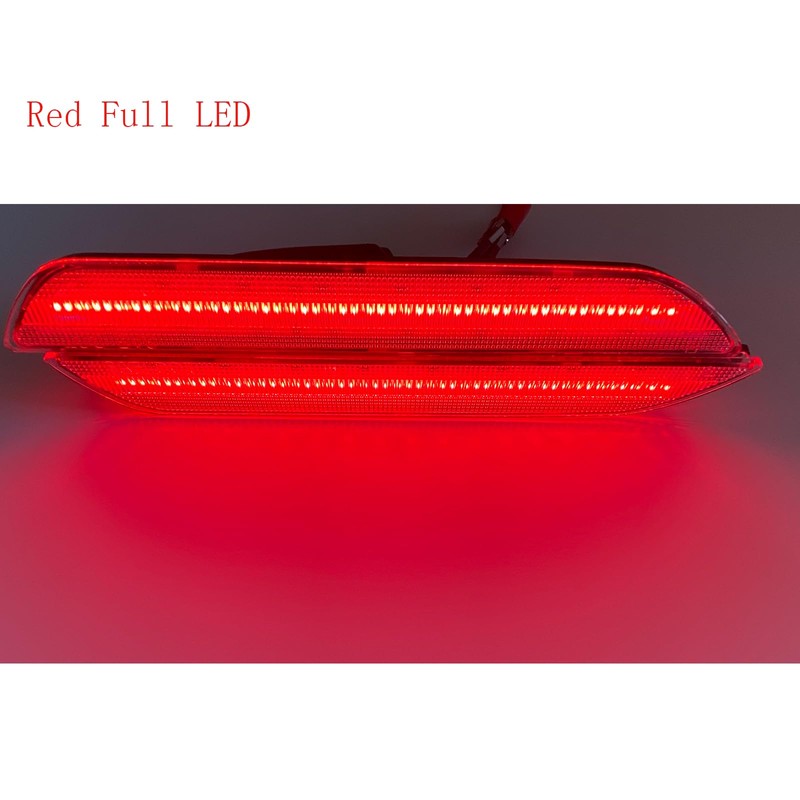 znakeauto 2x Clear Lens Red Full LED Rear Side Marker