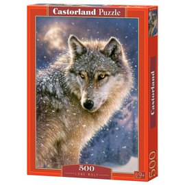 Castorland B-52431 Hobby Panoramic Lone Wolf Jigsaw Puzzle, 500 Pieces Set, Multicolour