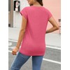 AUTOMET Womens Summer Tops T Shirts Cap Sleeve Business Casual