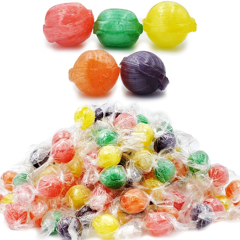 Sour Fruit Flavored Balls Hard Candy, Kosher Certified, Individually Wrapped,