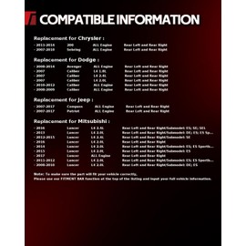 Torchbeam Rear Brake Calipers Set for Patriot 200 Compass Avenger Caliber Sebring Lancer, Rear Left and Rear Right Calipers Replace # 18B5038+18B5039