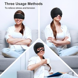 Gorro Para Aliviar La Migraña Con Máscara De Gel Para Ojos, Gorro Para Aliviar El Dolor De Cabeza, Gorro De Terapia De Frío Y Calor Con Envoltura De H