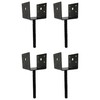 U Shaped 4x4 Deck Post Concrete Anchor Spike, Fence Post