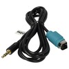 vhbw AUX Audio Adapter Cable Car Radio (120 cm) Compatible