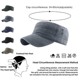 Yutdeng Military Cap Men's Army Cap Flat Baseball Cap Men's Cap Women's Unisex Summer Sports Peaked Cap Baseball Cap Trucker Cap, gray