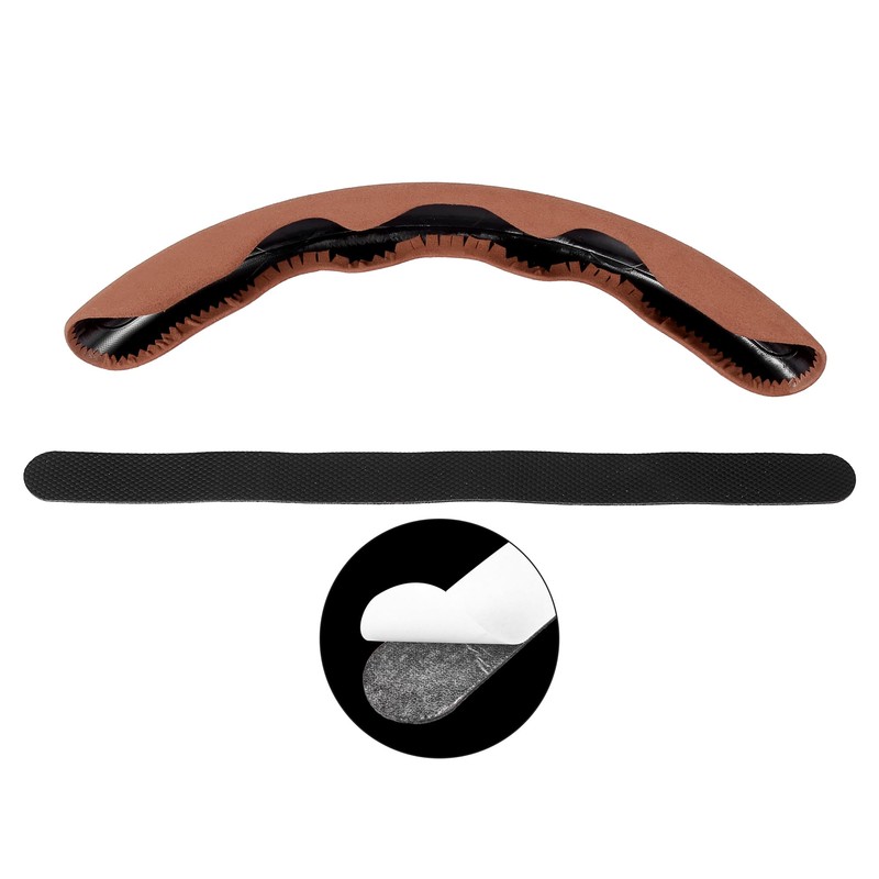 X AUTOHAUX Pair 38cm 15" Universal Suede Anti Slip Steering
