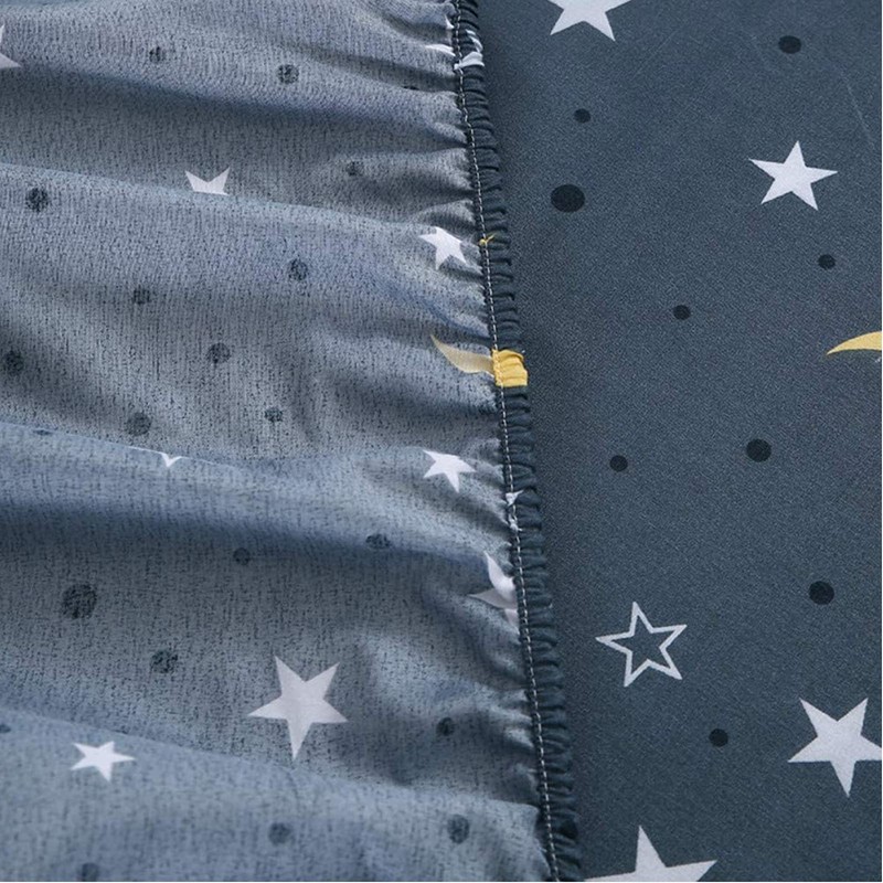 Chickwin Fitted Sheets King Size -30cm Deep, Blue Moon Star