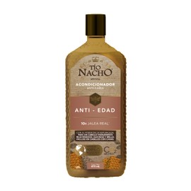 Tio Nacho Anti-Edad, Acondicionador Jalea Real y Extractos de Romero, Bardana, Aloe Vera, Jojoba, Cabello Visiblemente Rejuvenecido Brilloso, Ideal para Cabello con Canas, 415ml, 1 Item