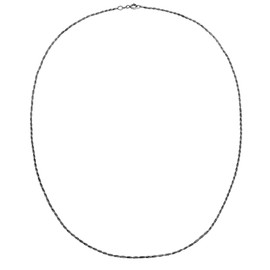 Kuzzoi Exclusive 925 silver men's necklace for pendants, men's silver chain (1.4 mm), cord chain without pendant for men and women, basic chain twisted look, length 55 cm, Sterling Silver