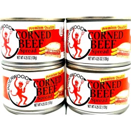 Underwood Premium Quality Corned Beef Spread 4.25 oz (Pack of 4)~Exp 3/24/2027