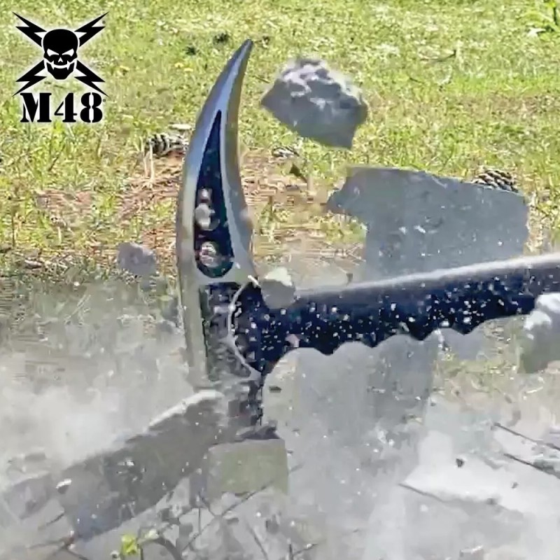 M48 Silver Kommando Survival Hammer, Stainless Steel Head, 37 3/8"