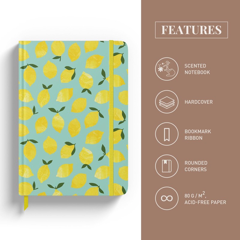 Rileys & Co Dotted Journal Notebook 8x6 Inches, Hardcover Notebook