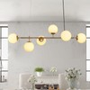 INSEUS Modern 6 Light Chandelier Light Fixture,Mid-Ce - Smoked&Gold