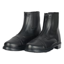 TuffRider Ladies Perfect Front Zip Paddock Boots - Black - 9.5