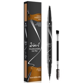 Eyebrow Pencil - Waterproof Microblading Eyebrow Pen 2-in-1 Dual-Ended 3D Eyebrow Pencil with 4 Fork Tips for a Natural Look and a Long Lasting Result