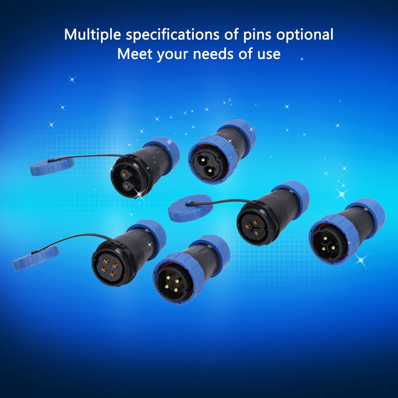 Aviation Plug Socket IP68 Waterproof Solderless Male Female Pair Connector