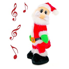 Kinteshun Twerking Christmas Santa Musical Doll,Dancing and Singing Xmas Plush Electric Toy Funny Gift(English Song)