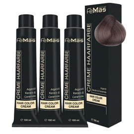 Femmas Hair Colour Cream 100 ml Hair Colour Pack of 3 Light Blonde Ash 8.1