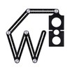 6 Fold Ruler Aluminum Alloy Portable Lightweight Black Folding Multi