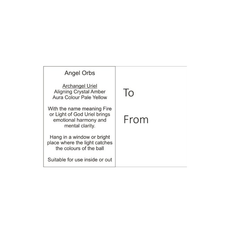 Angel Orb Archangel Uriel, Amber.