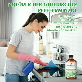 EVOKE OCCU Pfefferminz ätherisches Öl 118ml, reines Pfefferminzöl für Haut Haar Massage Aromatherapie Diffusor- 4 FL Oz
