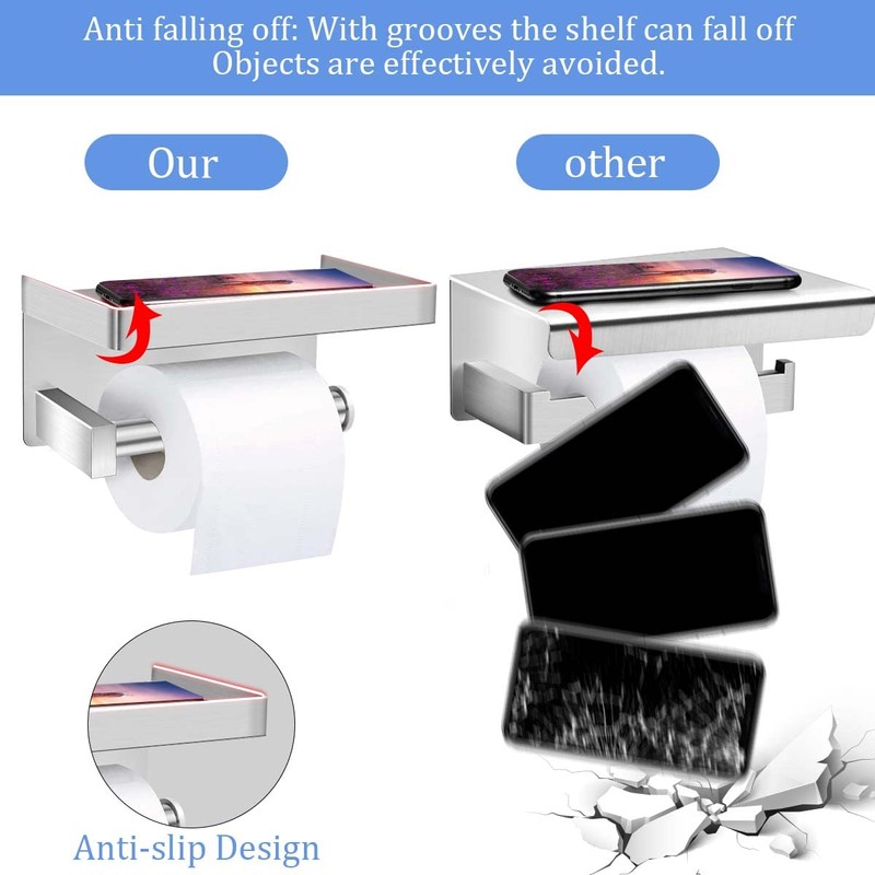 Lelan Lelan Toilettenpapierhalter, Material des Edelstahls SUS304 Toilettenpapierhalter fr Badezimmer,