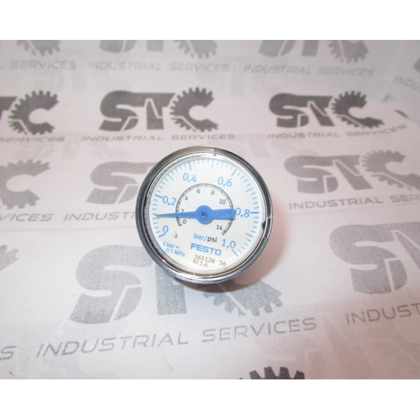 FESTO Mat 161126 Pressure gauge manometer MAP 40-1-1/8-EN back thread