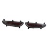 LED Rear Bumper Reflective Fog Brake Turn Indicator Black Left