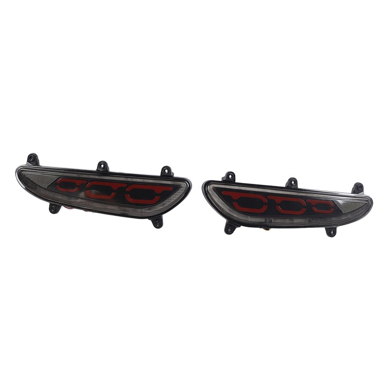 LED Rear Bumper Reflective Fog Brake Turn Indicator Black Left