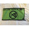 Vertical Groove Golf Towel With Carabiner 15x9 Green And Black