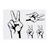 Azeeda 4 x 'Peace-Handzeichen' Temporäre Tattoos - Wasserfest, Hautfreundlich &