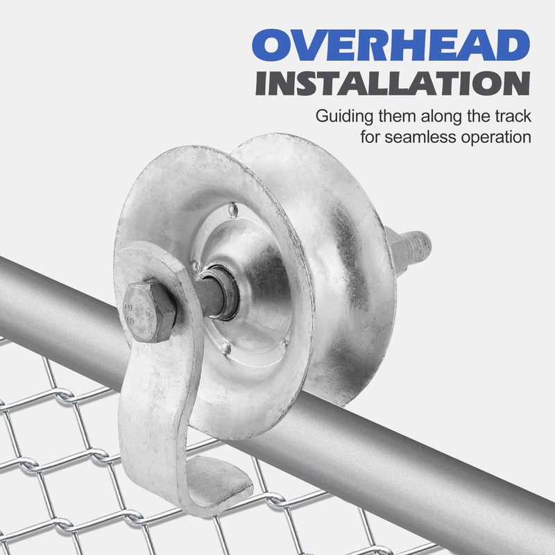 SPARKWHIZ Sliding Gate Rollers for 1 5/8" Pipe Track, 5"